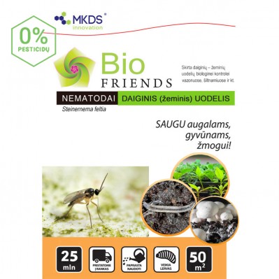 Nematodai DAIGINIŲ UODELIŲ lervoms (S. feltia) 25mln./50 m²